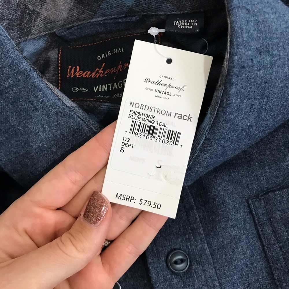 NWT Weatherproof Men’s Blue Soft Flannel Shirt - Picture 6 of 7